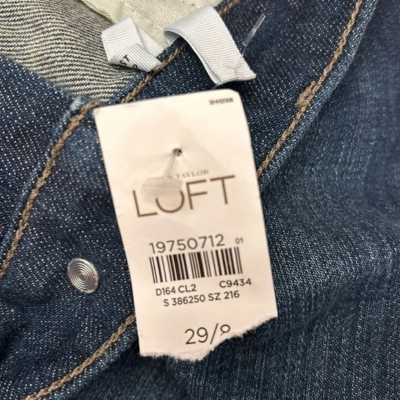 New LOFT High Waist Straight Crop Jeans Size 8 (29) - Picture 7 of 7